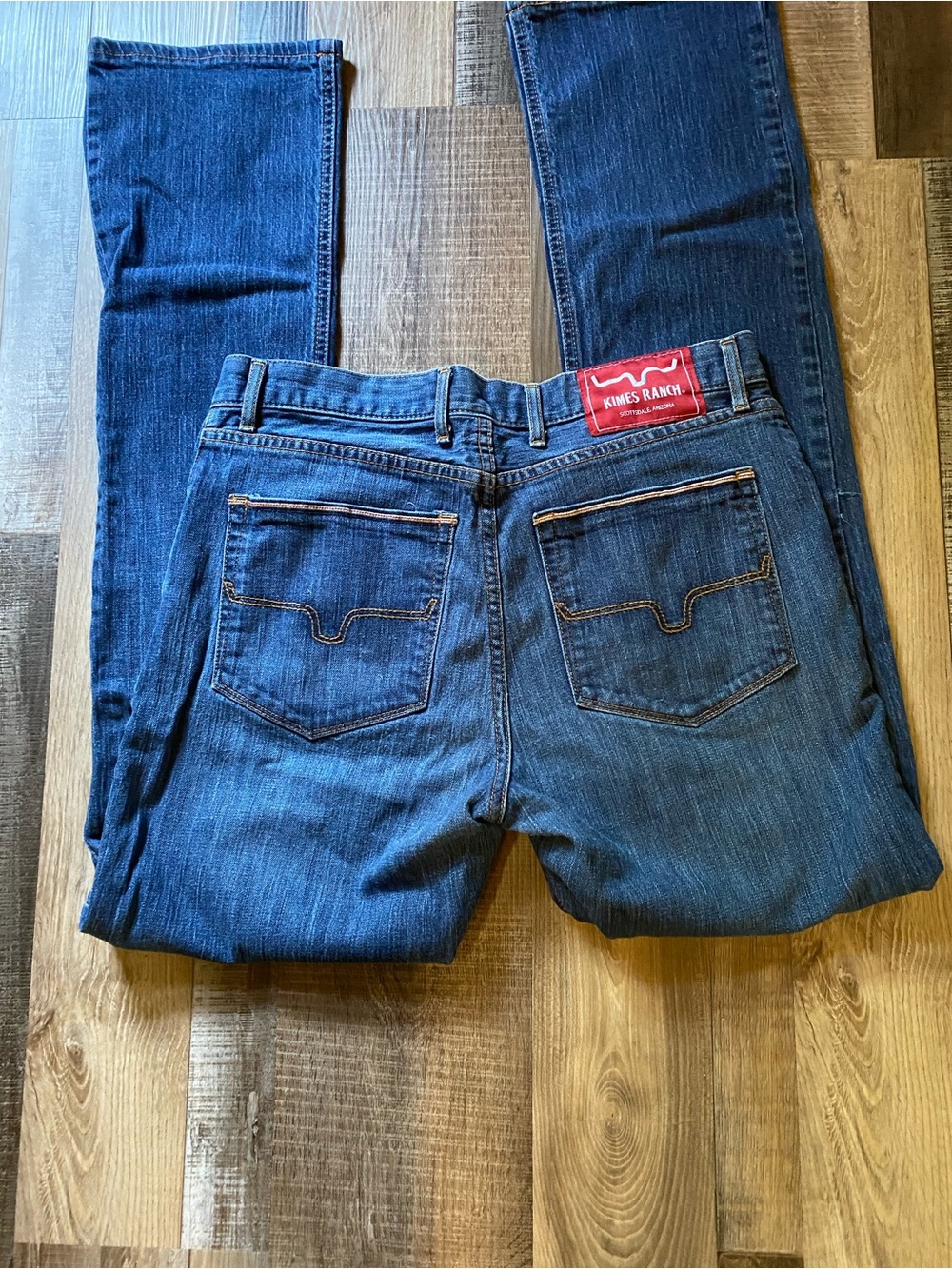 Kimes Ranch Men's Dark Blue Bootcut Jeans - Picture 6 of 7